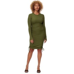 Bar III Olive Long Sleeve Dress
